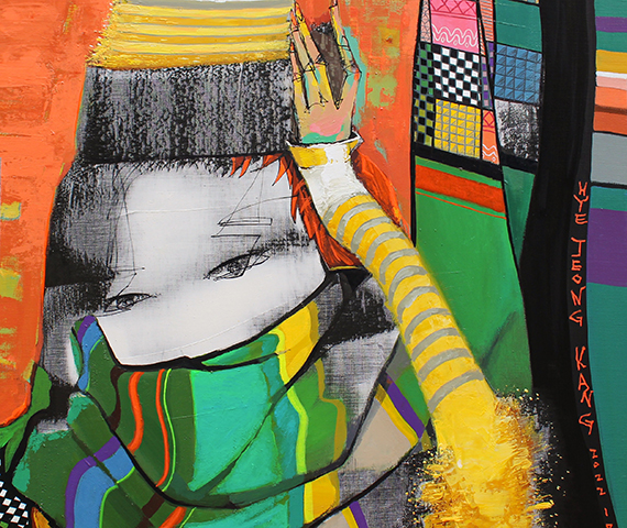 KANG Hey Jeong Soaring soar 116.91X91.0X2.8cm Mixed media on canvas 2022 copy