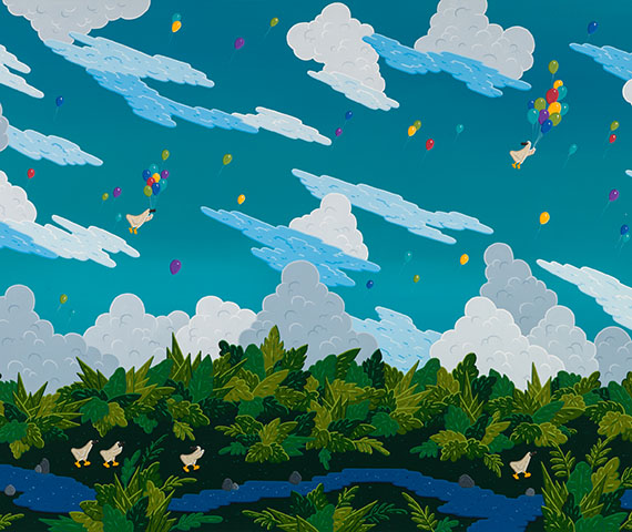 Kim Sun Woo The journey Gouache on canvas copy