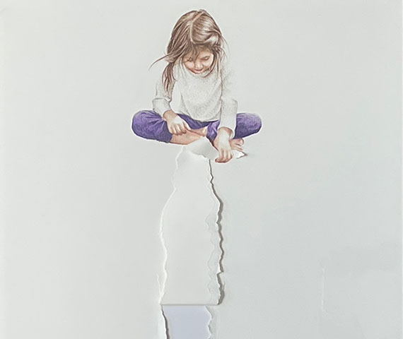 Pablo Arrazola Kiko Series 2 2022 colored pencils on cut paper 76 x 56 cm XL copy