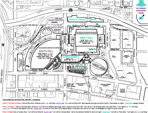 los angeles convention center map Parking Temp La Art Show los angeles convention center map